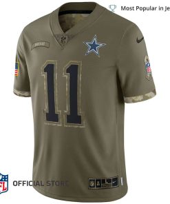 Nike Tony Pollard Dallas Cowboys Men's Limited Olive 2021 Salute To Service  Jersey