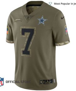 NFL Jersey Men’s Dallas Cowboys Trevon Diggs Jersey Olive 2022 Salute To Service Limited Jersey