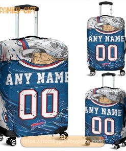 Buffalo Bills Jersey Personalized Jersey Luggage Cover Protector - Custom Name and Number