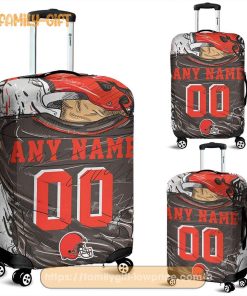 Cleveland Browns Jersey Personalized Jersey Luggage Cover Protector - Custom Name and Number
