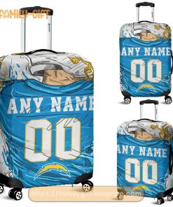 Los Angeles Chargers Jersey Personalized Jersey Luggage Cover Protector - Custom Name and Number