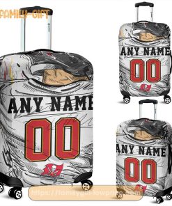 Tampa Bay Buccaneers Jersey Personalized Jersey Luggage Cover Protector - Custom Name and Number