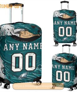 Philadelphia Eagles Jersey Personalized Jersey Luggage Cover Protector - Custom Name and Number