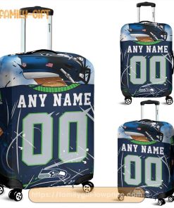 Custom Luggage Cover Seattle Seahawks Jersey Personalized Jersey Luggage Cover Protector