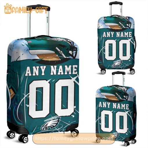 Custom Luggage Cover Philadelphia Eagles Jersey Personalized Jersey Luggage Cover Protector