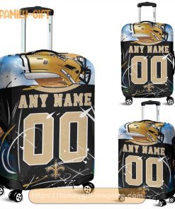 Custom Luggage Cover New Orleans Saints Jersey Personalized Jersey Luggage Cover Protector