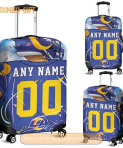 Custom Luggage Cover Los Angeles Rams Jersey Personalized Jersey Luggage Cover Protector