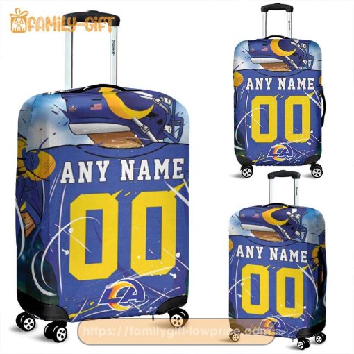 Custom Luggage Cover Los Angeles Rams Jersey Personalized Jersey Luggage Cover Protector