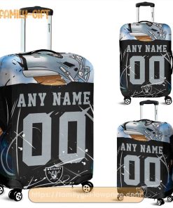 Custom Luggage Cover Las Vegas Raiders Jersey Personalized Jersey Luggage Cover Protector