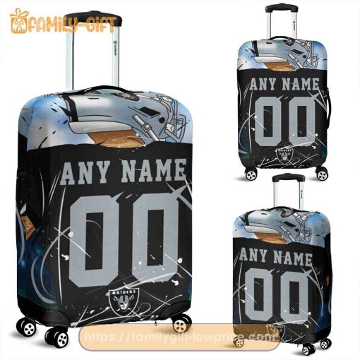 Custom Luggage Cover Las Vegas Raiders Jersey Personalized Jersey Luggage Cover Protector