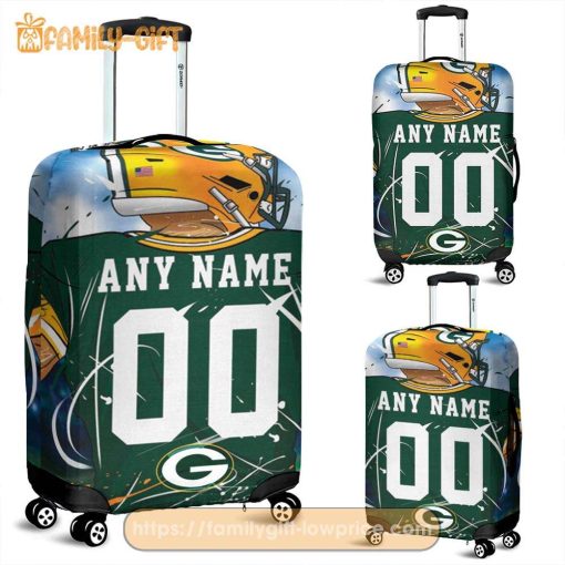 Custom Luggage Cover Green Bay Packers Jersey Personalized Jersey Luggage Cover Protector