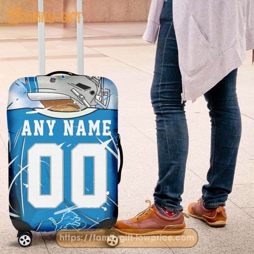 Custom Luggage Cover Detroit Lions Jersey Personalized Jersey Luggage Cover Protector