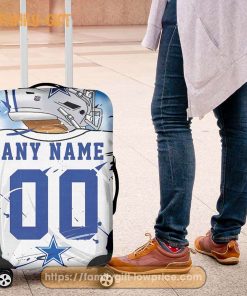 Custom Luggage Cover Dallas Cowboys Jersey Personalized Jersey Luggage Cover Protector