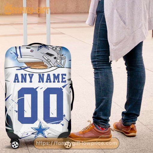 Custom Luggage Cover Dallas Cowboys Jersey Personalized Jersey Luggage Cover Protector