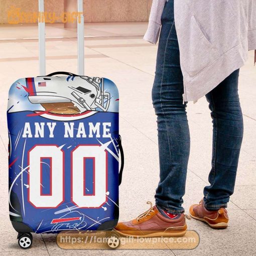 Custom Luggage Cover Buffalo Bills Jersey Personalized Jersey Luggage Cover Protector
