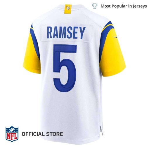 NFL Jersey Men’s Los Angeles Rams Jalen Ramsey Jersey White Alternate Game Jersey