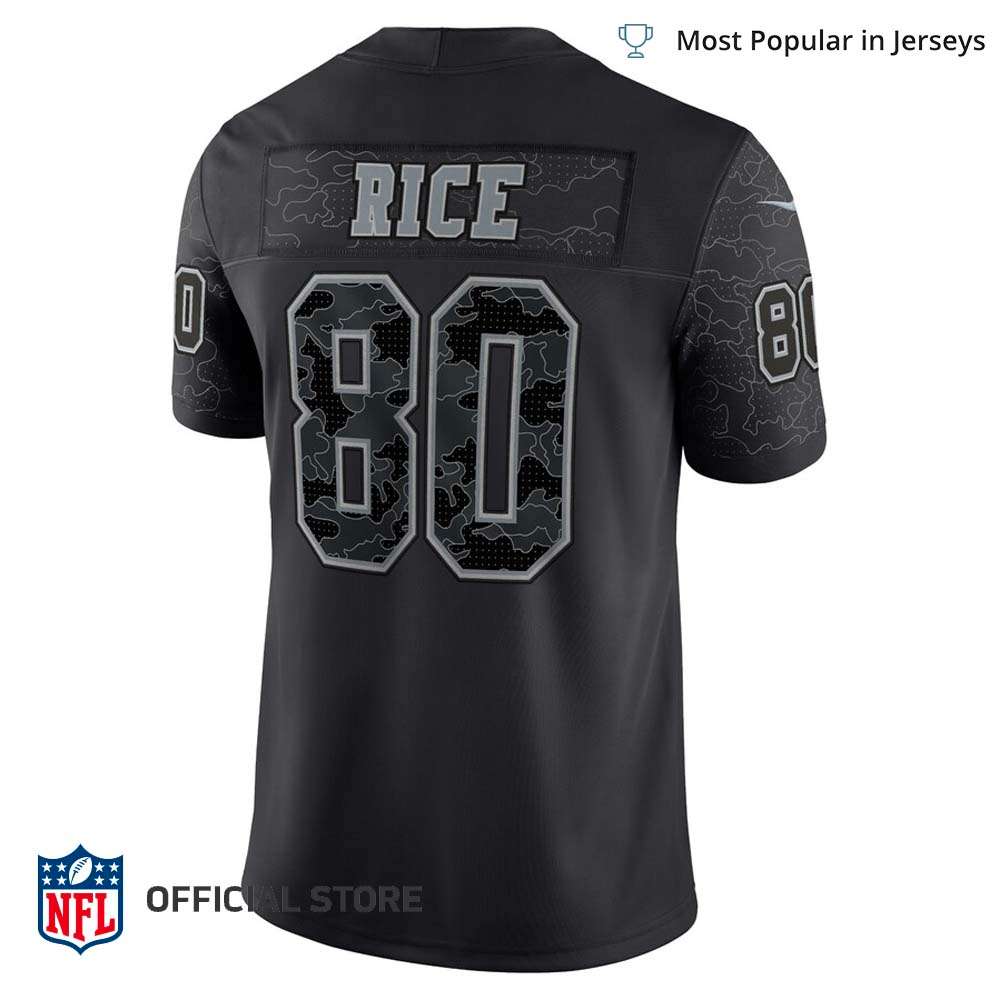 NFL Jersey Men’s San Francisco 49ers Jerry Rice Jersey Black Retired ...