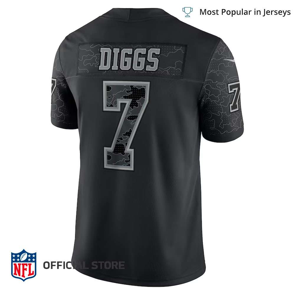 NFL Jersey Men's Dallas Cowboys Trevon Diggs Jersey Black RFLCTV