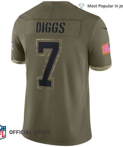 NFL Jersey Men’s Dallas Cowboys Trevon Diggs Jersey Olive 2022 Salute To Service Limited Jersey