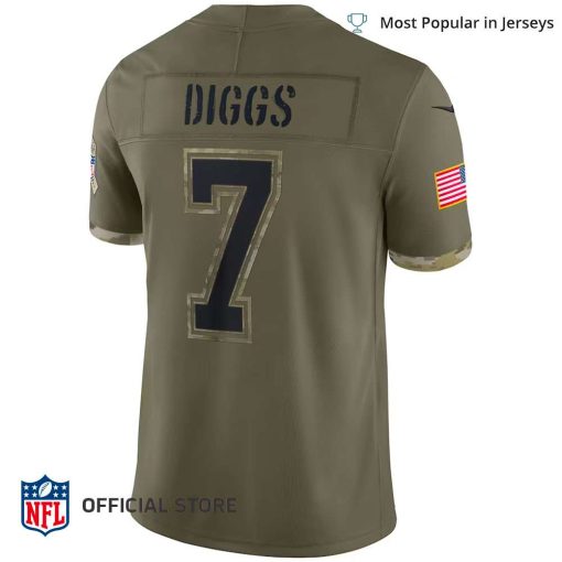 NFL Jersey Men’s Dallas Cowboys Trevon Diggs Jersey Olive 2022 Salute To Service Limited Jersey