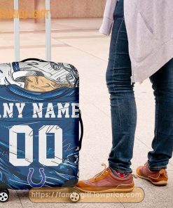 Indianapolis Colts Jersey Personalized Jersey Luggage Cover Protector - Custom Name and Number