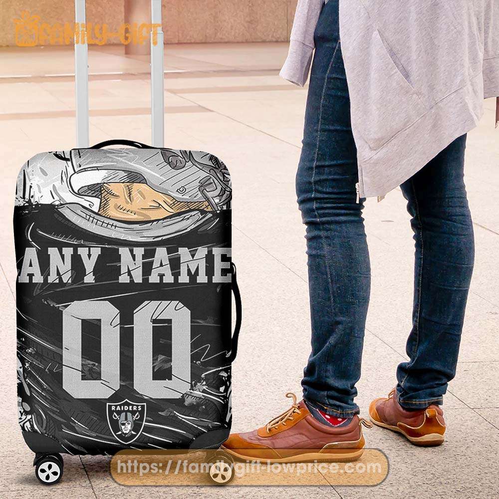 Las Vegas Raiders Jersey Personalized Jersey Luggage Cover Protector - Custom Name and Number