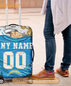 Los Angeles Chargers Jersey Personalized Jersey Luggage Cover Protector - Custom Name and Number