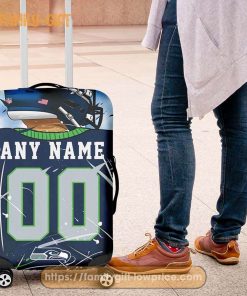 Custom Luggage Cover Seattle Seahawks Jersey Personalized Jersey Luggage Cover Protector