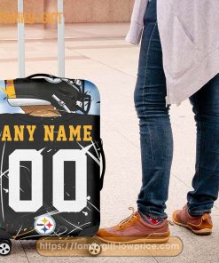 Custom Luggage Cover Pittsburgh Steelers Jersey Personalized Jersey Luggage Cover Protector