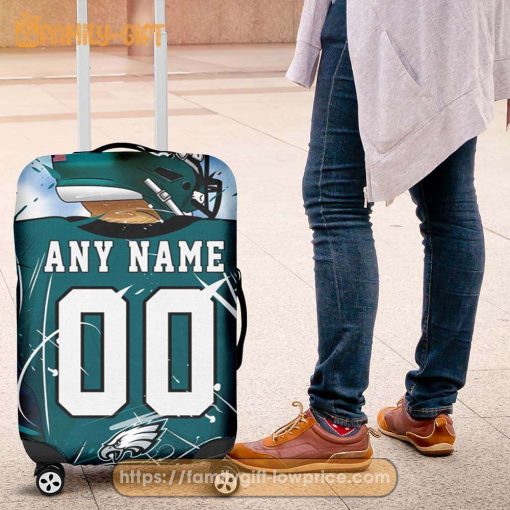 Custom Luggage Cover Philadelphia Eagles Jersey Personalized Jersey Luggage Cover Protector