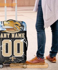 Custom Luggage Cover New Orleans Saints Jersey Personalized Jersey Luggage Cover Protector