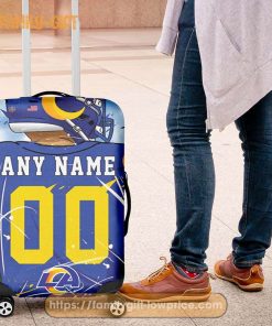 Custom Luggage Cover Los Angeles Rams Jersey Personalized Jersey Luggage Cover Protector