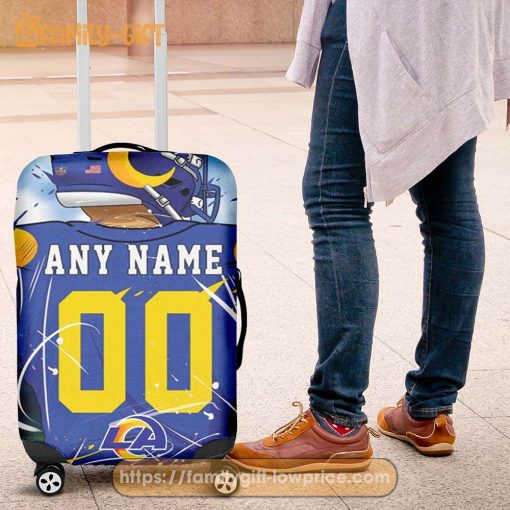 Custom Luggage Cover Los Angeles Rams Jersey Personalized Jersey Luggage Cover Protector