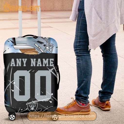 Custom Luggage Cover Las Vegas Raiders Jersey Personalized Jersey Luggage Cover Protector