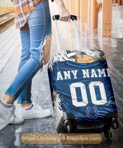 Indianapolis Colts Jersey Personalized Jersey Luggage Cover Protector - Custom Name and Number