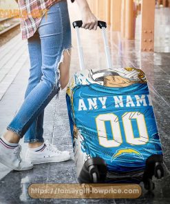 Los Angeles Chargers Jersey Personalized Jersey Luggage Cover Protector - Custom Name and Number