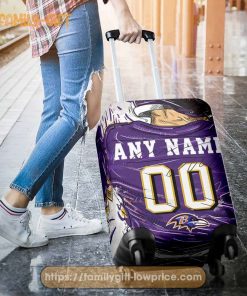 Baltimore Ravens Jersey Personalized Jersey Luggage Cover Protector - Custom Name and Number