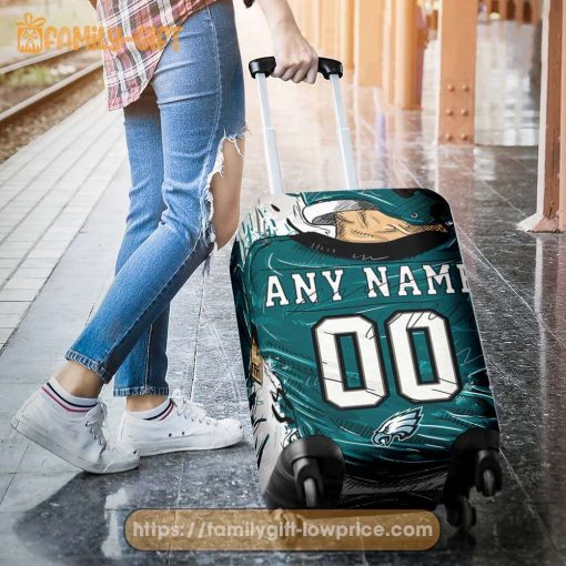 Philadelphia Eagles Jersey Personalized Jersey Luggage Cover Protector – Custom Name and Number