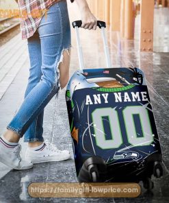 Custom Luggage Cover Seattle Seahawks Jersey Personalized Jersey Luggage Cover Protector