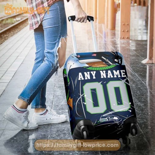 Custom Luggage Cover Seattle Seahawks Jersey Personalized Jersey Luggage Cover Protector