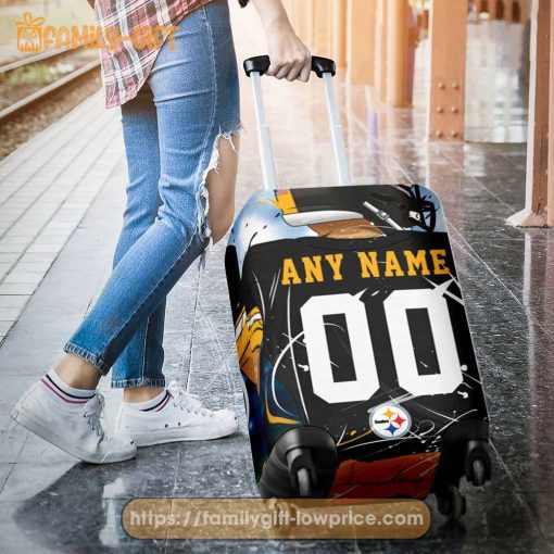 Custom Luggage Cover Pittsburgh Steelers Jersey Personalized Jersey Luggage Cover Protector