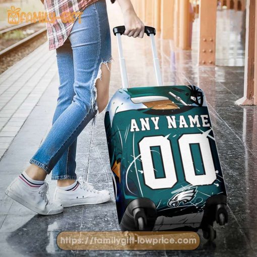 Custom Luggage Cover Philadelphia Eagles Jersey Personalized Jersey Luggage Cover Protector