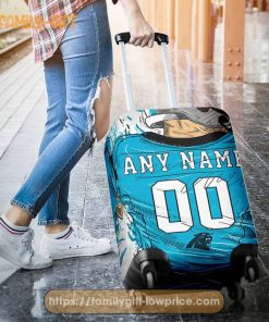 Carolina Panthers Jersey Personalized Jersey Luggage Cover Protector - Custom Name and Number