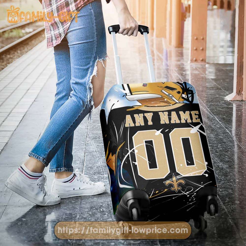 New Orleans Saints Travel Suitcase Protector Elastic Protective