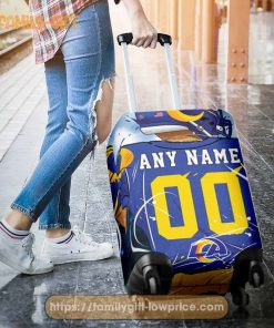 Custom Luggage Cover Los Angeles Rams Jersey Personalized Jersey Luggage Cover Protector