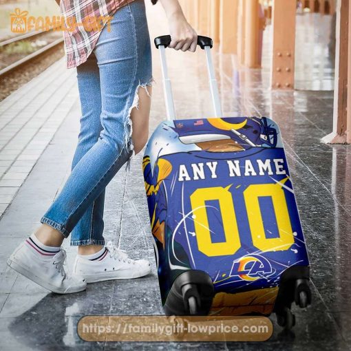 Custom Luggage Cover Los Angeles Rams Jersey Personalized Jersey Luggage Cover Protector