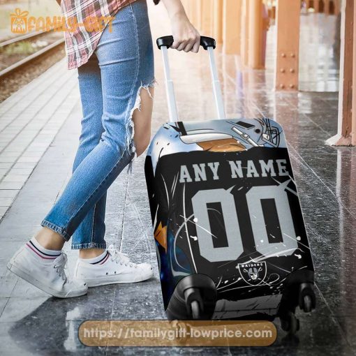 Custom Luggage Cover Las Vegas Raiders Jersey Personalized Jersey Luggage Cover Protector