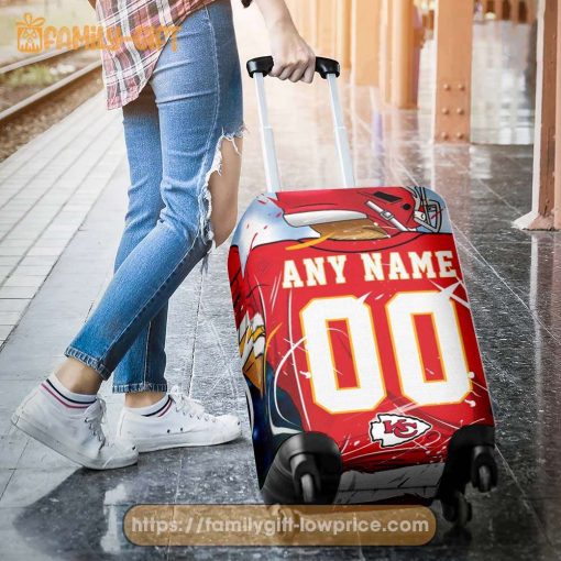 Custom Luggage Cover Kansas City Chiefs Jersey Personalized Jersey Luggage Cover Protector