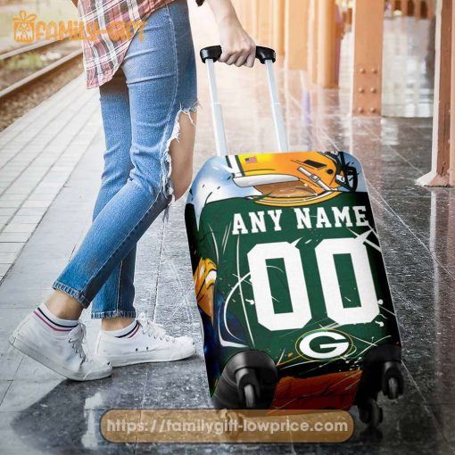 Custom Luggage Cover Green Bay Packers Jersey Personalized Jersey Luggage Cover Protector