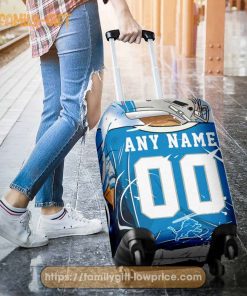 Custom Luggage Cover Detroit Lions Jersey Personalized Jersey Luggage Cover Protector